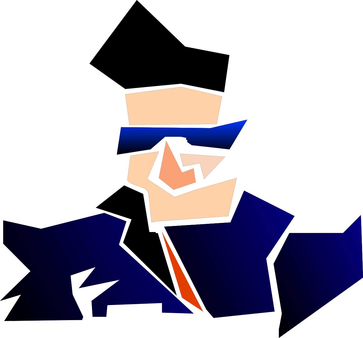 a man in a suit and tie with a red tie clip art png transparent Man in Suit and Tie Clipart: Elegant Business Character Illustration