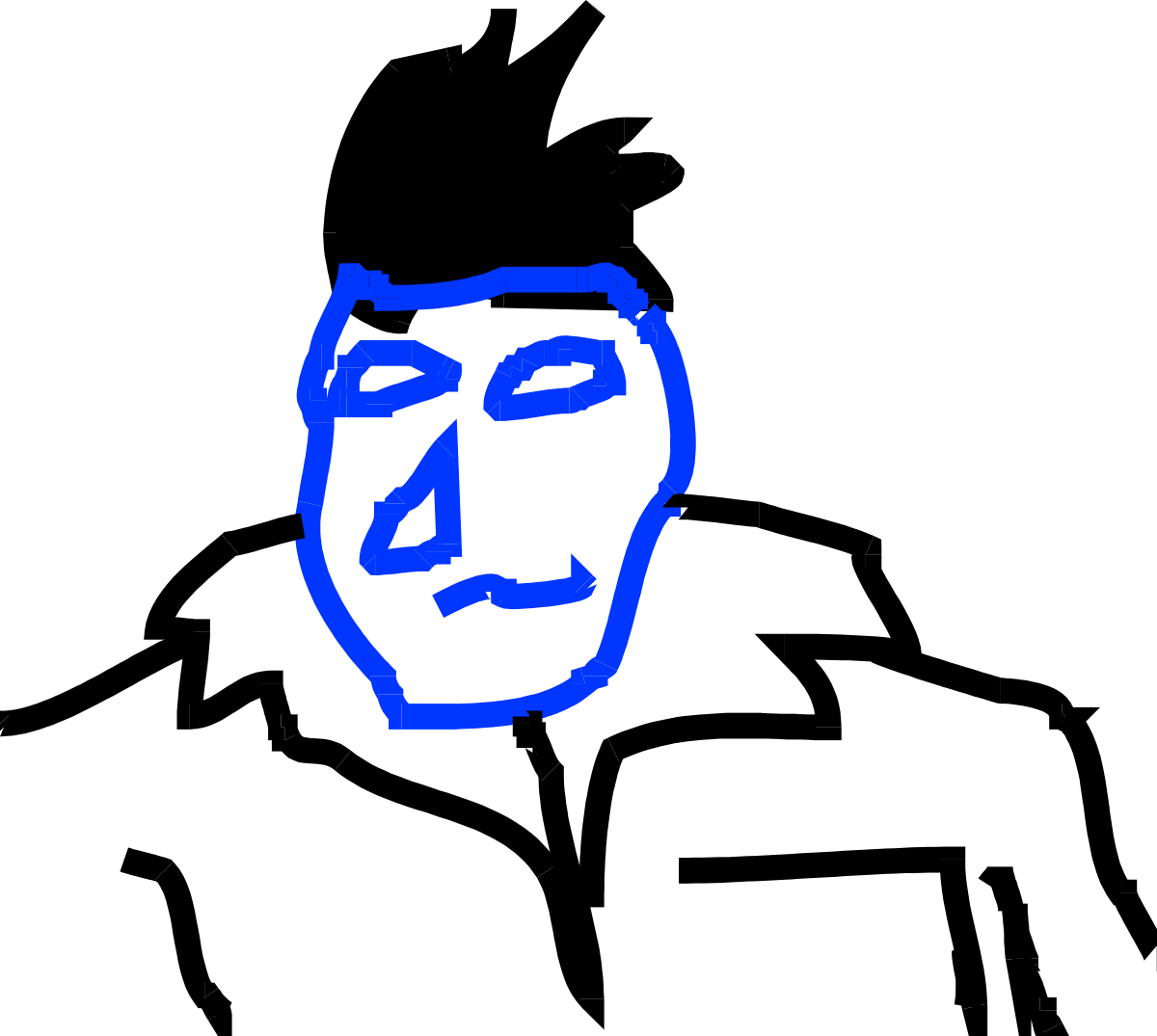 a blue face on a black background clip art png transparent Blue Face on Black Background - Unique Clipart for Your Projects