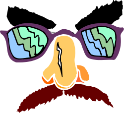 Bird with Glasses and Map Clipart for Travel Adventures