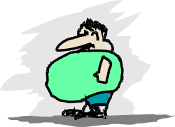 Man in Green Shirt and Blue Shorts Clipart - Vibrant Character Illustration