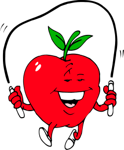 Red Apple with Green Leaf Clipart - Fresh and Juicy Fruit Illustration