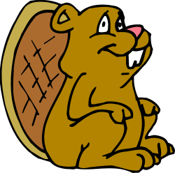 Brown Bear Sitting with Paw on Back - Wildlife Clipart