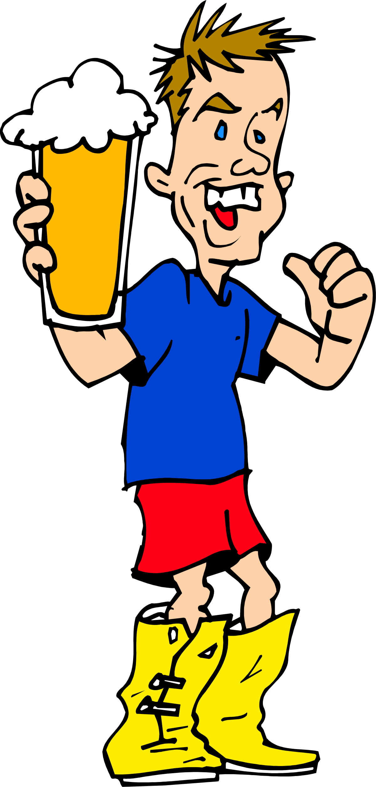 Boy with Skateboard and Beer Clipart - Fun and Energetic SVG Images