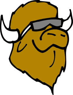 Buffalo Head with Glasses - Unique Logo Clipart