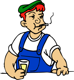 Coffee Cup Clipart: Charming Man Enjoying a Hot Beverage