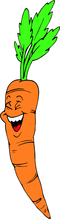 Happy Face Carrot Clipart for Fun and Playful Designs