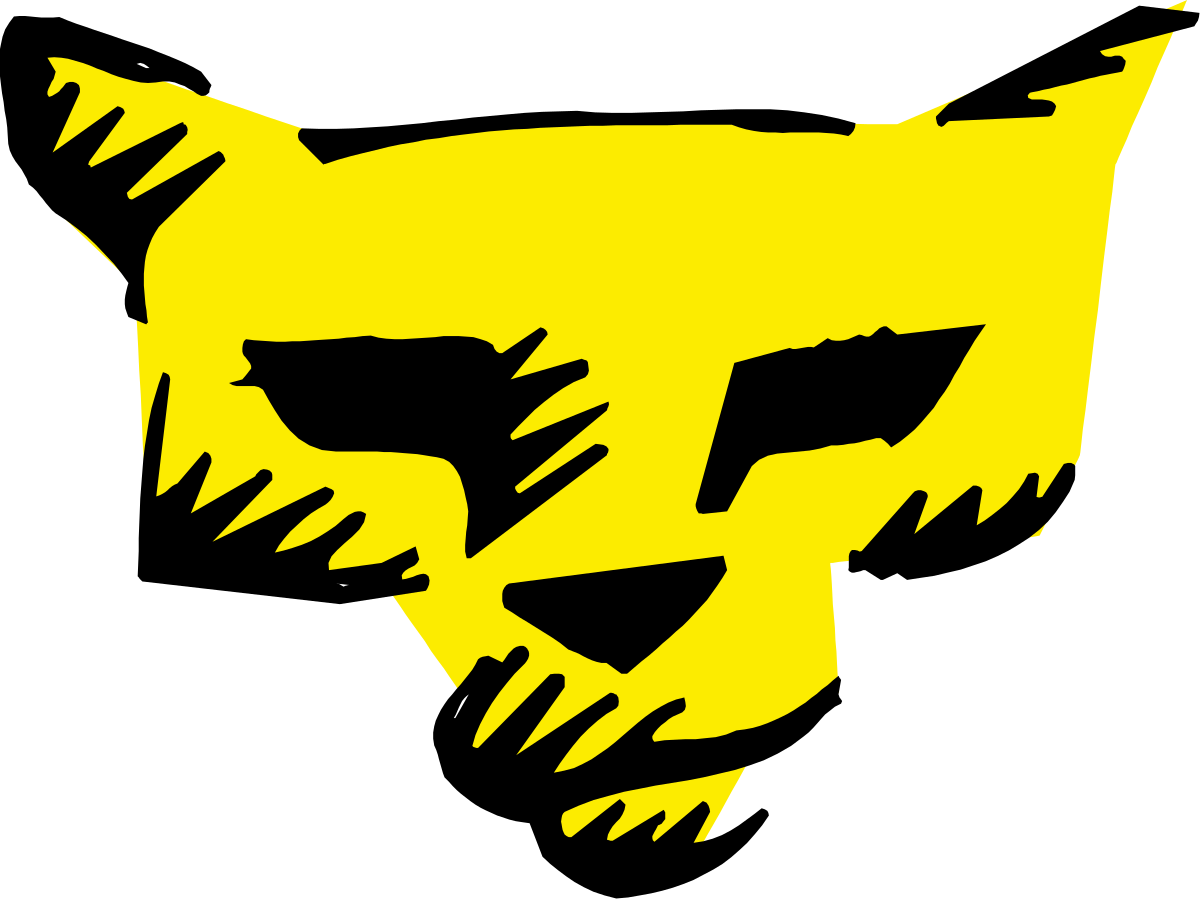 Yellow Fox Head on Black Background Clipart for Creative Projects