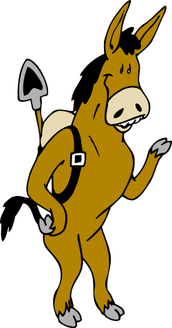 Cartoon Donkey with Big Nose Clipart - Whimsical Farm Animal Illustration