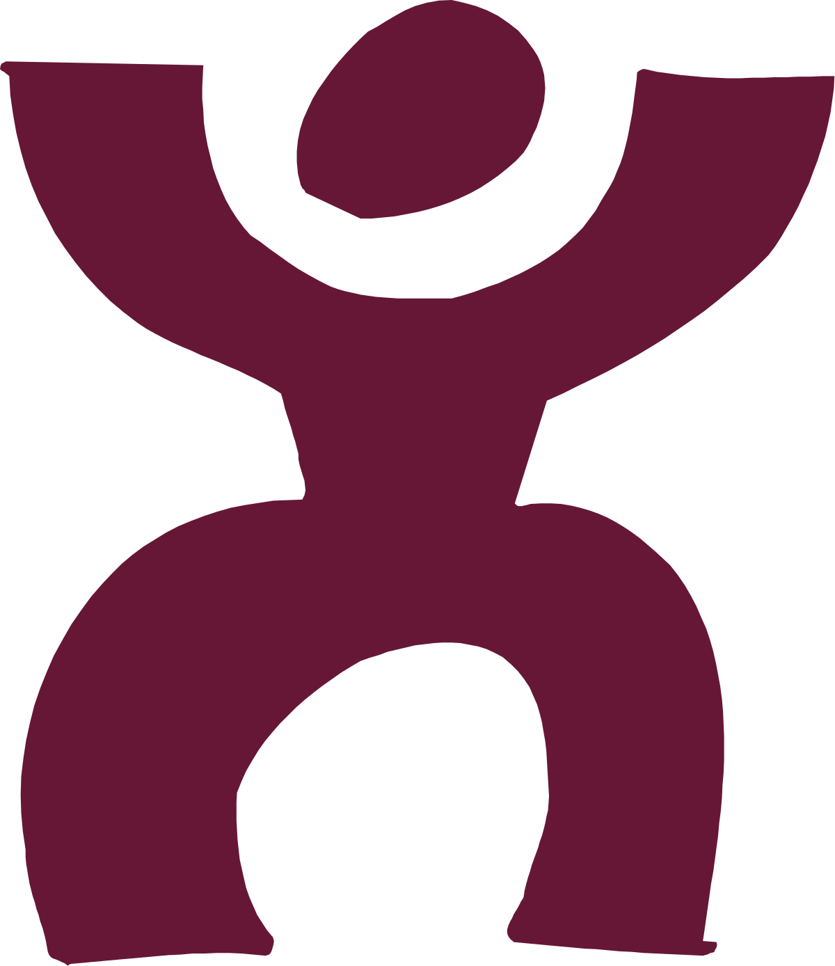 Joyful Celebration Clipart: Person with Arms Up in the Air