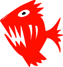 Red Fish with Big Mouth Clipart for Creative Projects