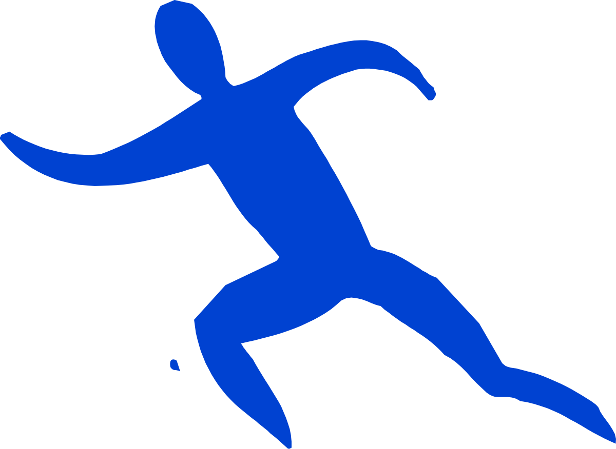 a silhouette of a running man clip art png transparent Silhouette of a Running Man - Dynamic Clipart for Fitness Themes
