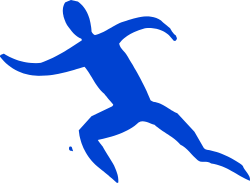 Silhouette of a Running Man - Dynamic Clipart for Fitness Themes
