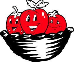 Red Apples Floating in Water  Vibrant Clipart Scene