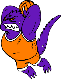 Cartoon Character Clipart: Purple and Orange Outfit Delight