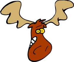 Moose Head Clipart with Big Nose - Perfect for Nature and Wildlife Themes