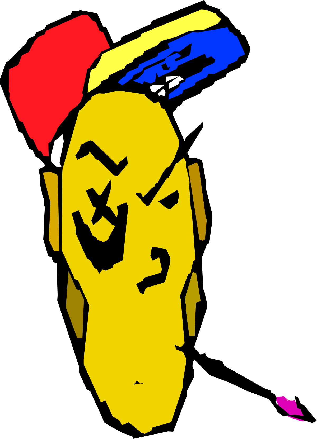 Man with Red Hat Clipart Illustration for Creative Projects