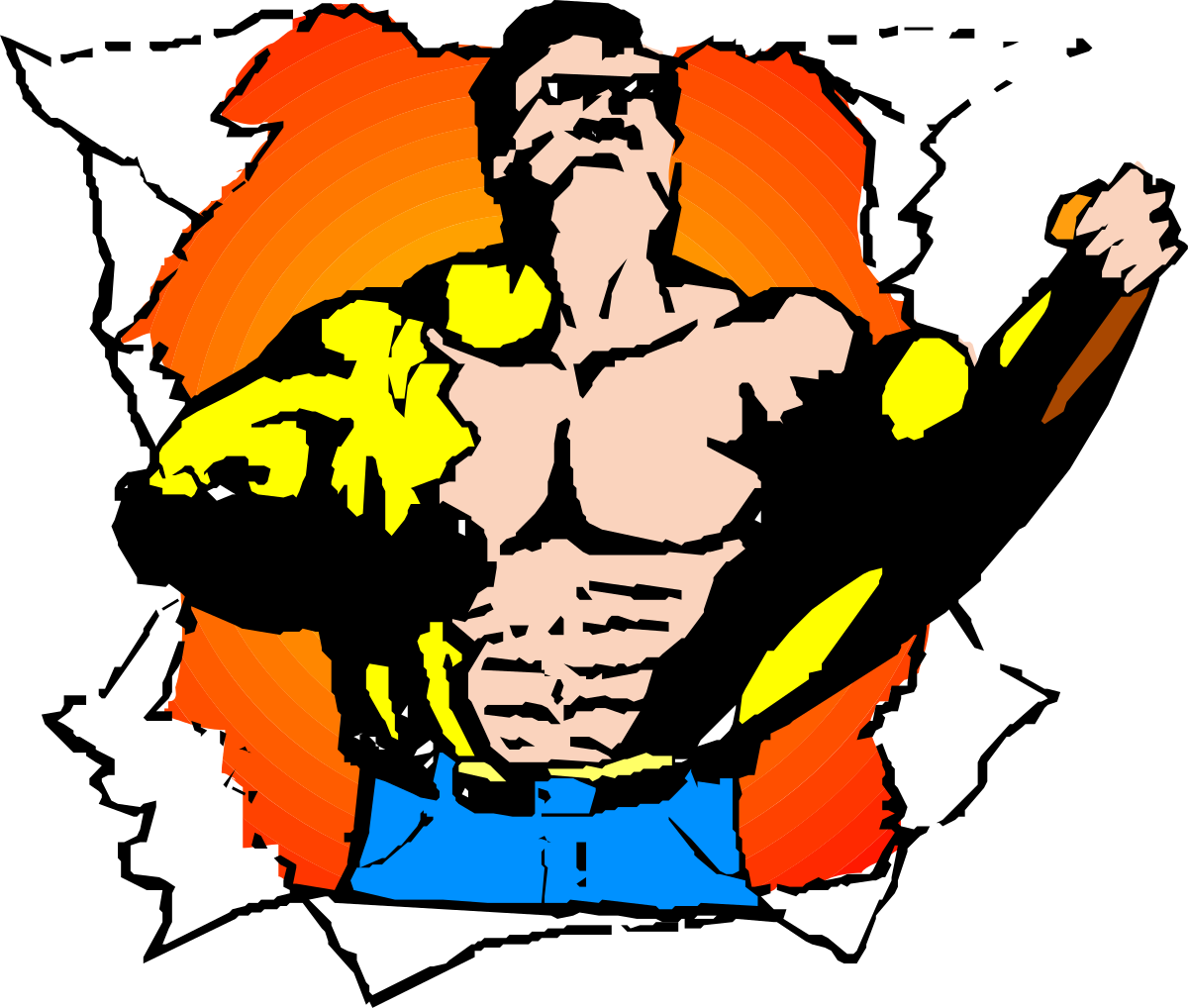 Man with Paintbrush Clipart - Creative Tools for Artistic Expression