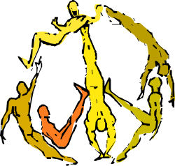 Circle of People Clipart - Diverse Community Collaboration