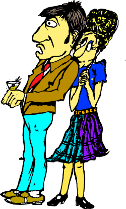 Couple Together Clipart: Man and Woman Standing United