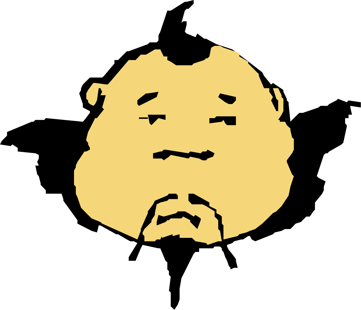 Black and Yellow Bearded Face Clipart for Creative Projects