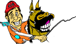 Cartoon Character Holding Dog Clipart - Fun and Playful Illustrations
