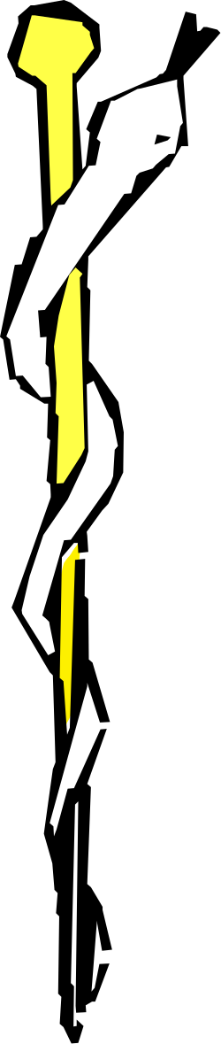 Yellow and White Arrow Clipart on Black Background