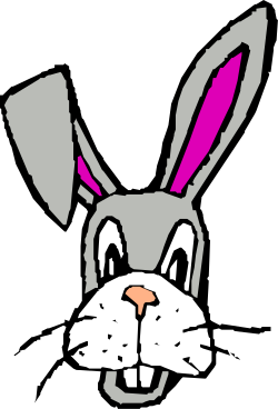 Rabbit Face Clipart with Pink Ears for Fun Designs