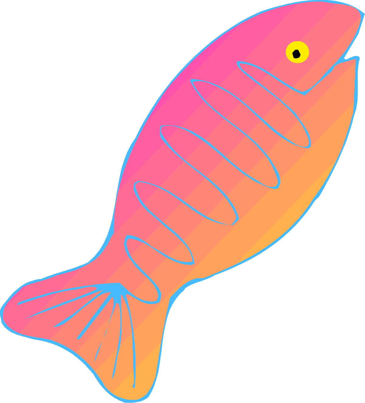 Yellow Eye Fish Clipart - Vibrant Aquatic Illustration