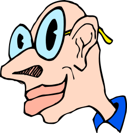 Cartoon Character with Blue Bow Tie - Playful Clipart for Your Projects