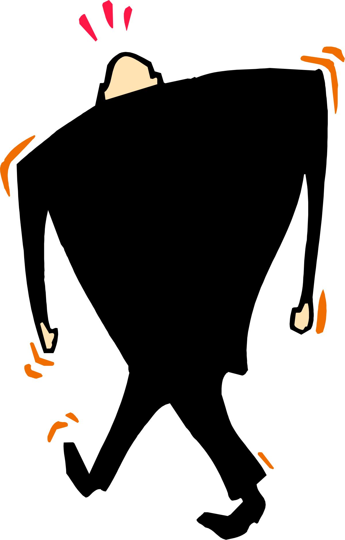Black Background with Vibrant Orange and Pink Cons Clipart