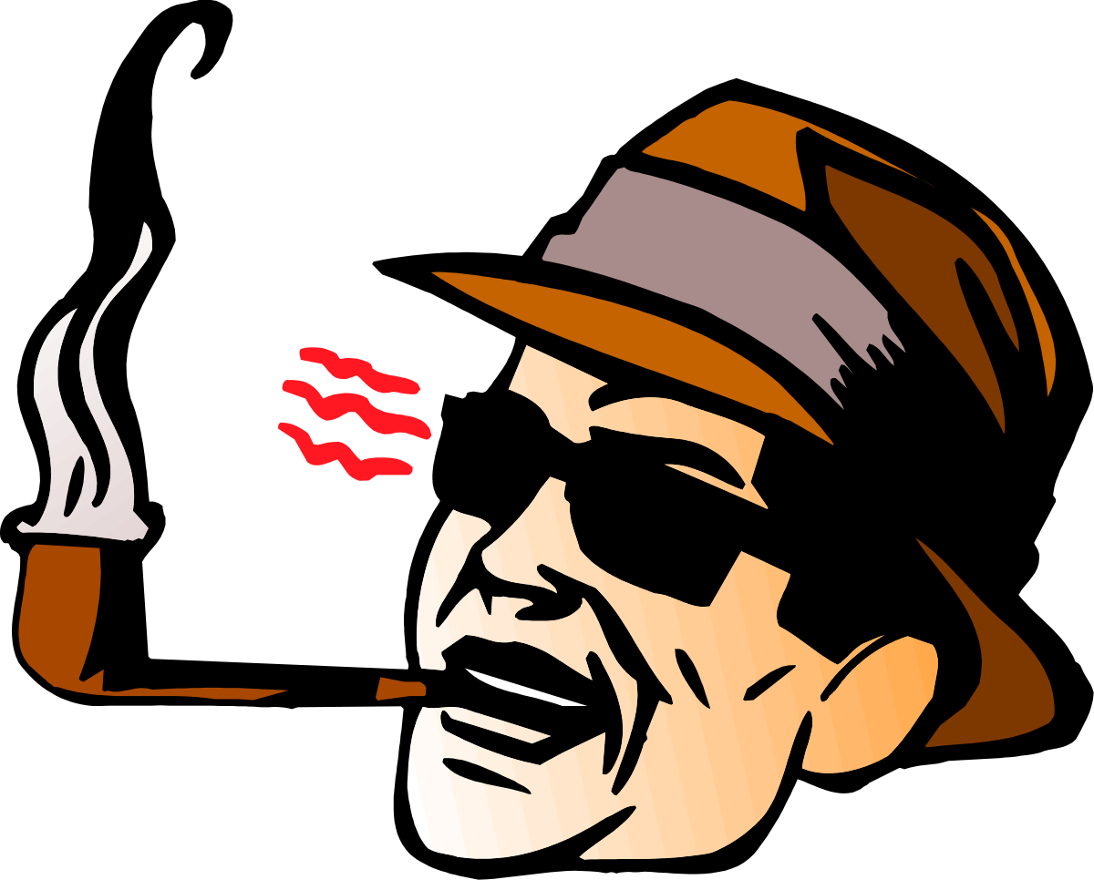 a man with a hat and a cigarette clip art png transparent Man with Hat and Cigarette Clipart - Vintage Style Illustrations