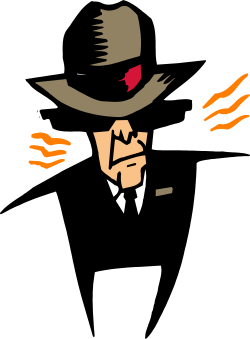 Mustached Man in Hat and Tie - Classic Clipart for Versatile Use
