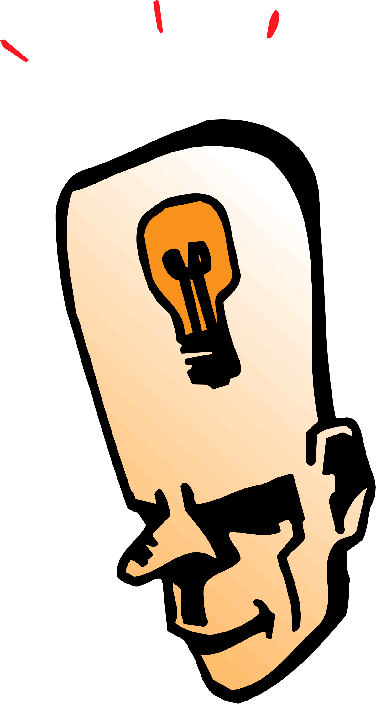 Light Bulb Clipart - Black and White Illustration for Creative Projects