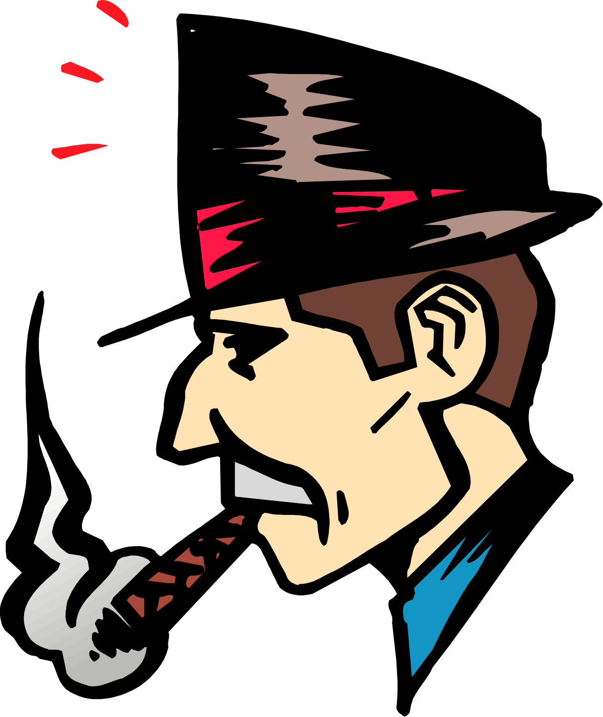 Man in Hat and Tie Clipart for Versatile Use