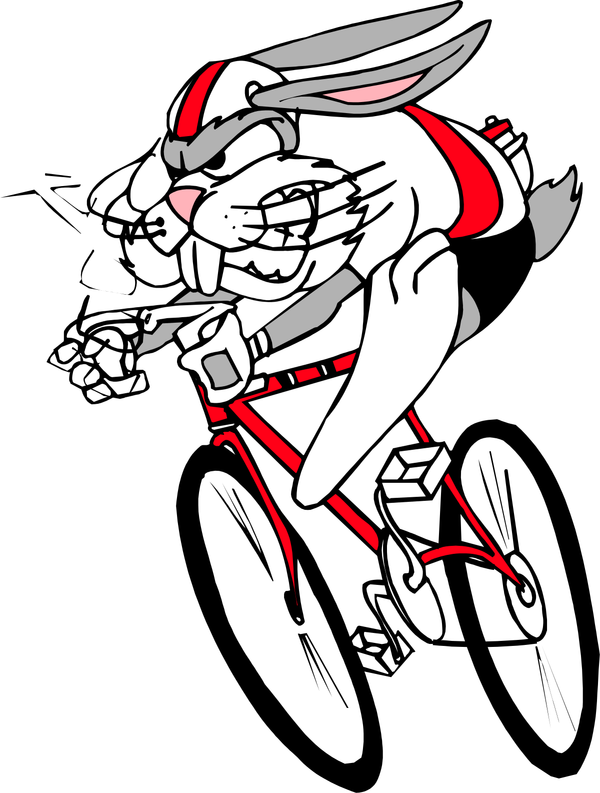 a cartoon rabbit riding a bike clip art png transparent Cartoon Rabbit Riding a Bike Clipart for Fun and Adventure