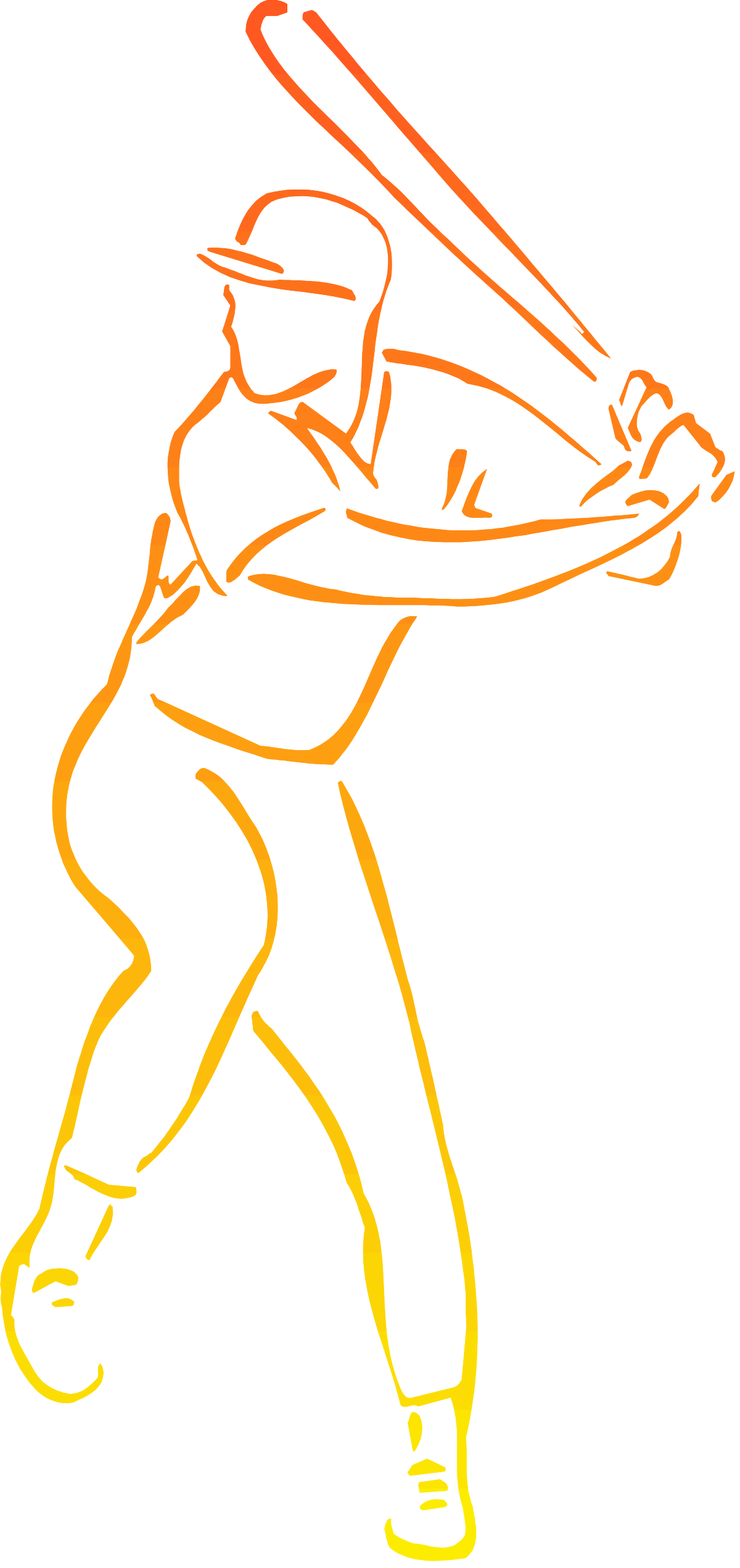 Baseball Player Holding a Bat Clipart for Dynamic Sports Illustrations