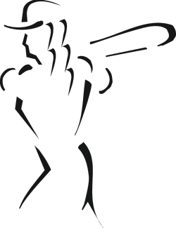Baseball Player Swinging Bat Clipart for Dynamic Sports Illustrations