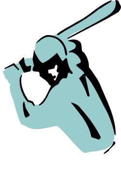 Flying Person with Baseball Bat Clipart - Dynamic Action Scene