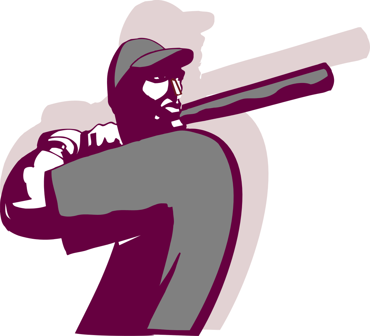a baseball player swinging a bat clip art png transparent Baseball Player Swinging Bat Clipart - Dynamic Sports Illustration
