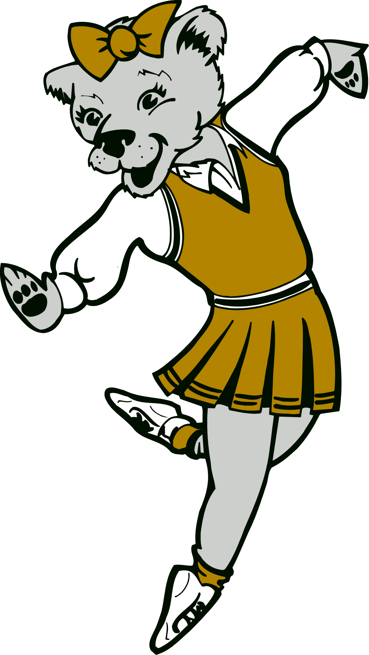 Cartoon Cat Cheer Uniform Clipart - Fun and Playful Design
