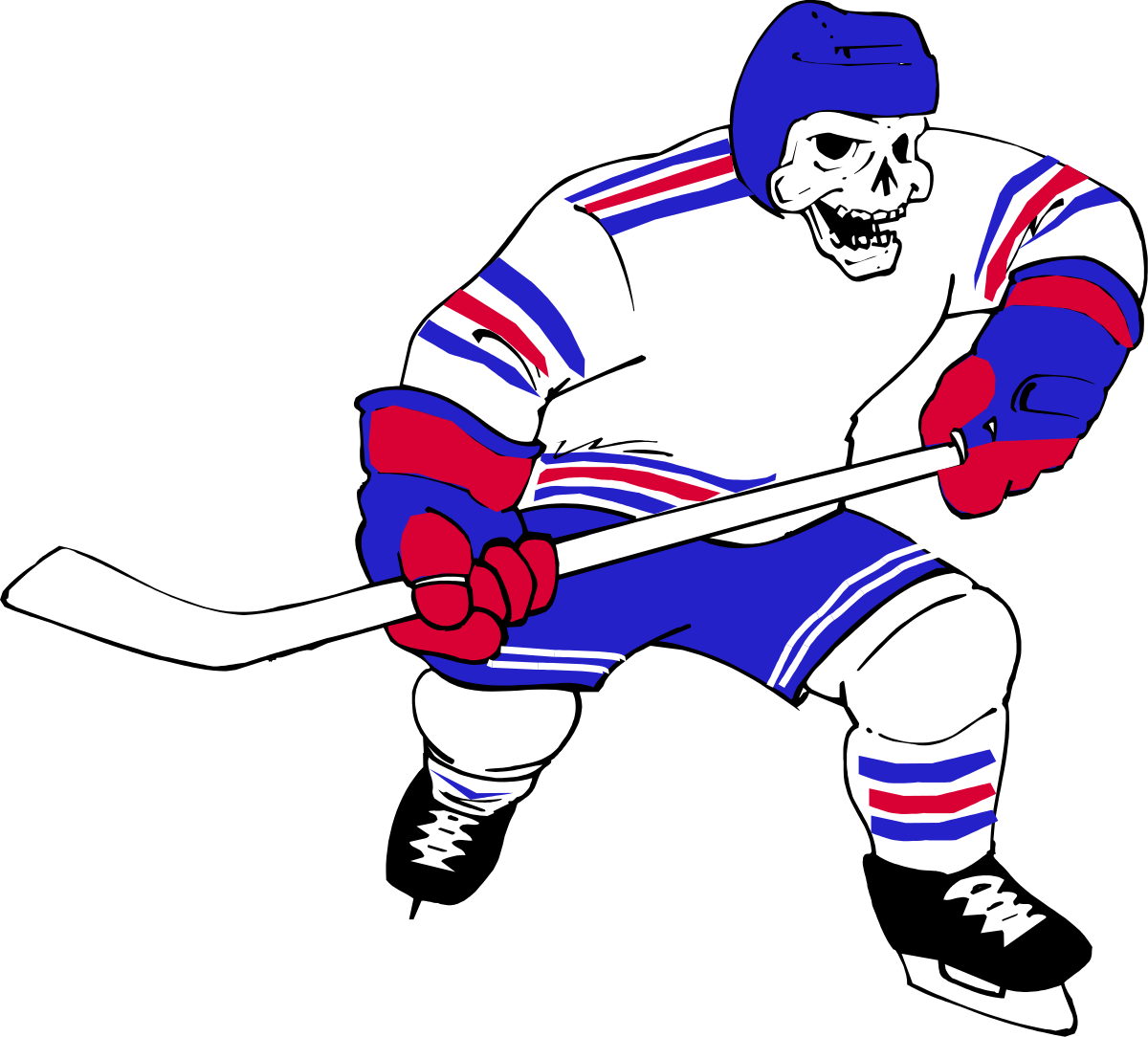 a hockey player with a sticker on his face clip art png transparent Hockey Player with Face Sticker Clipart: Fun Sports Illustration