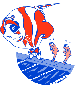 Fish Swimming in Water - Vibrant Underwater Scene Clipart