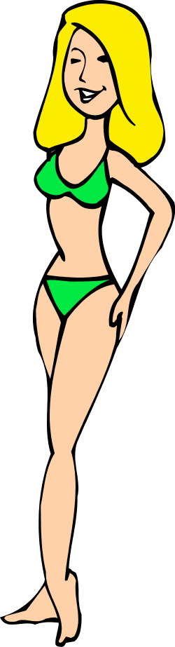 Bikini Woman Clipart for Summer Vibes and Fun Designs