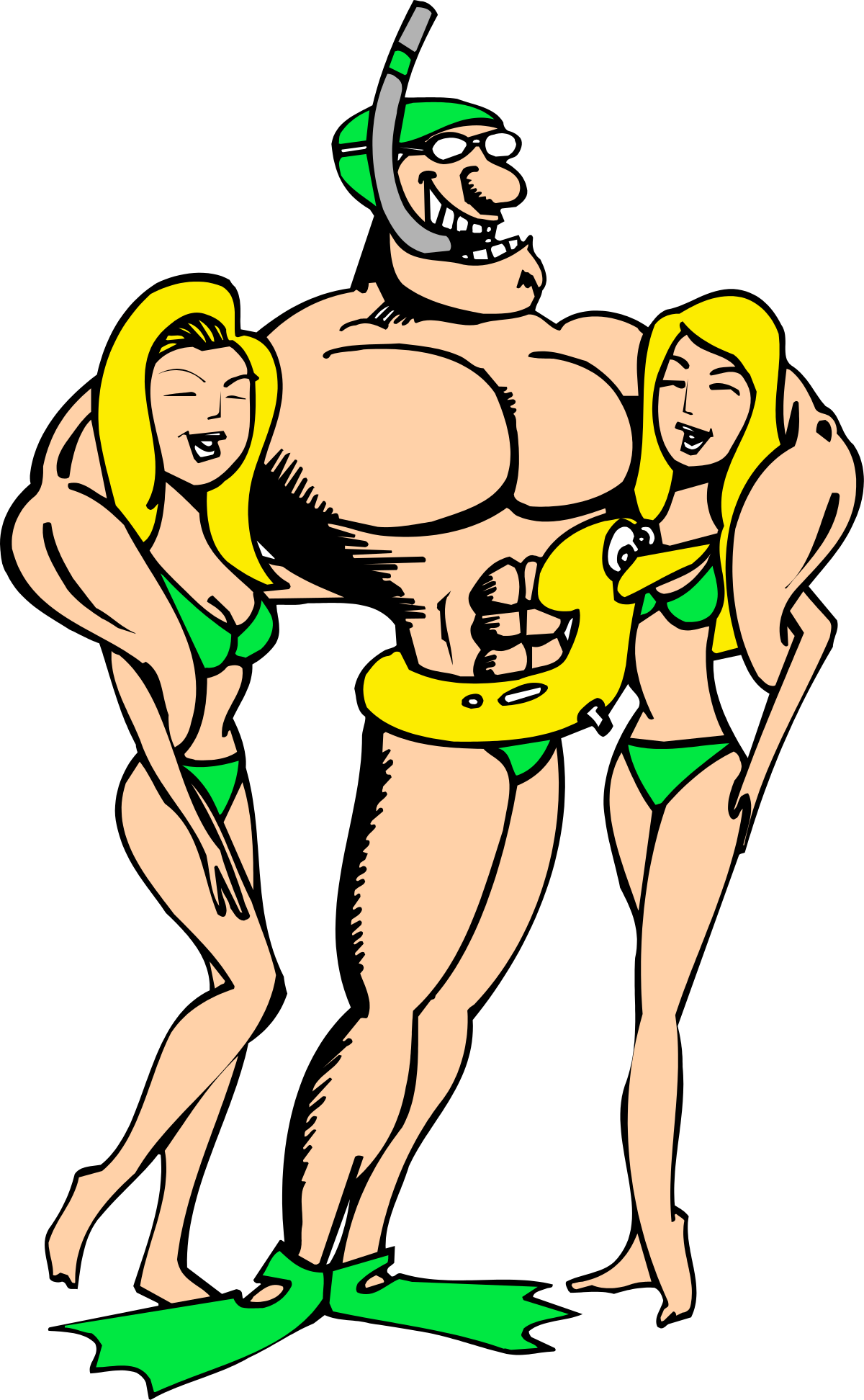 a cartoon character with two women clip art png transparent Cartoon Character with Two Women Clipart - Fun and Engaging SVG Illustrations