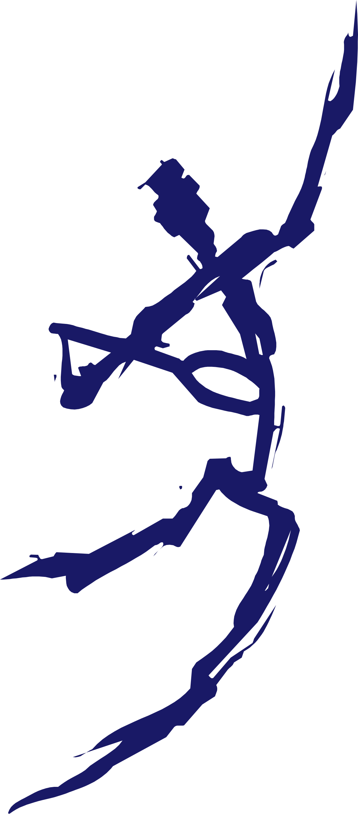 Silhouette of a Man in Blue Shirt - Versatile Clipart for Your Projects