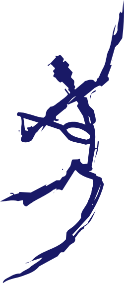 Silhouette of a Man in Blue Shirt - Versatile Clipart for Your Projects