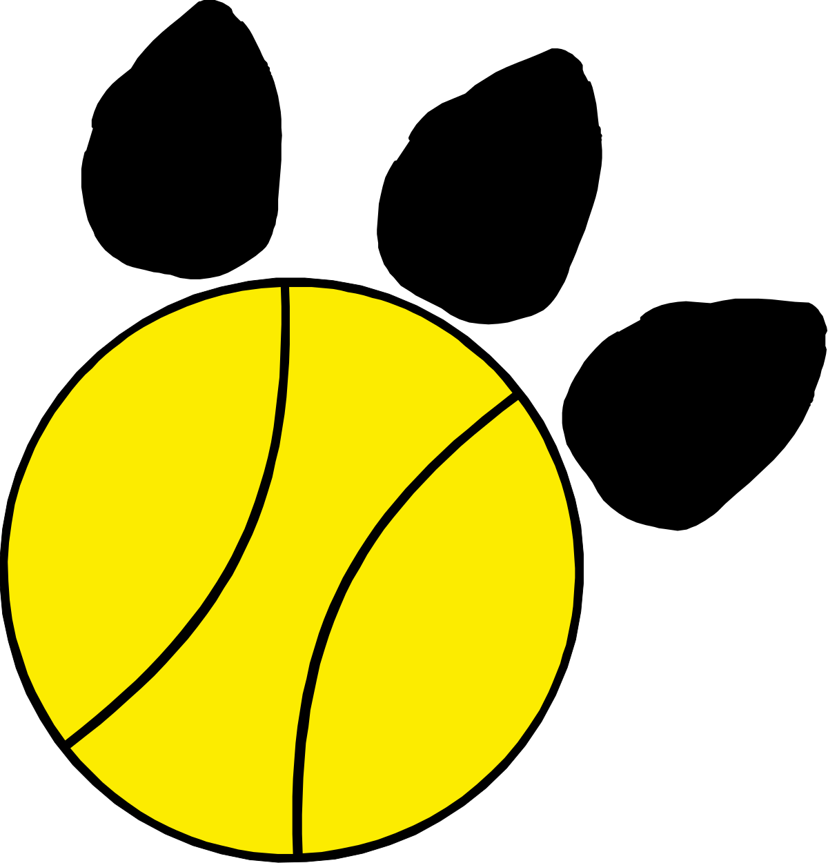 a tennis ball with a black background clip art png transparent Tennis Ball Clipart on Black Background - Perfect for Sports Themes