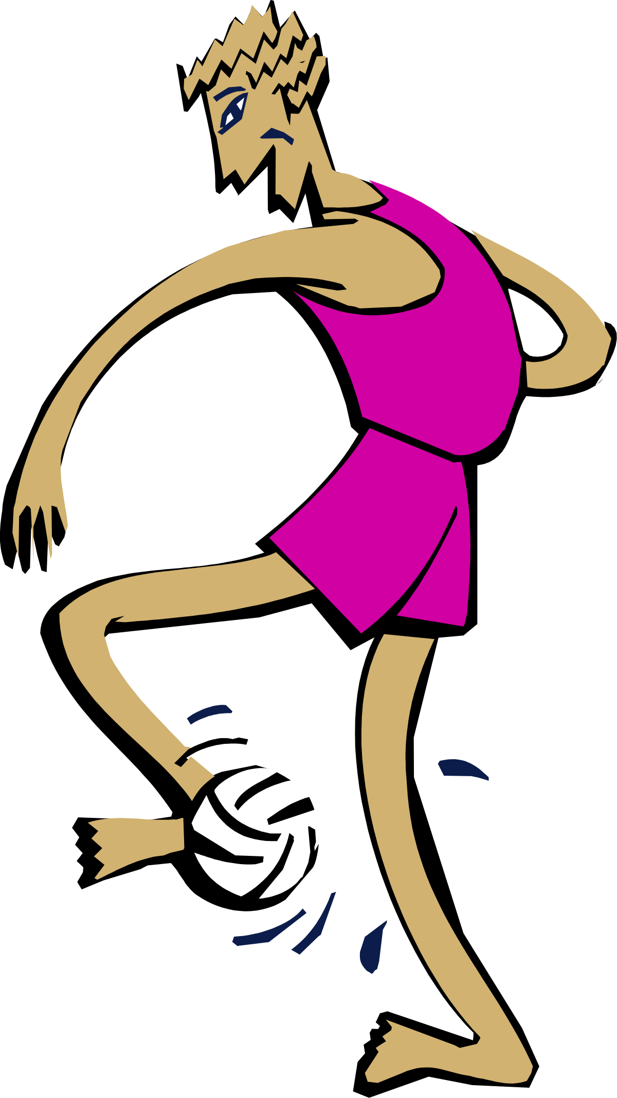 Volleyball Fun: Woman in Pink Shirt Playing Sports