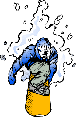 Skateboarding Man Cartoon Clipart: Dynamic and Fun Image
