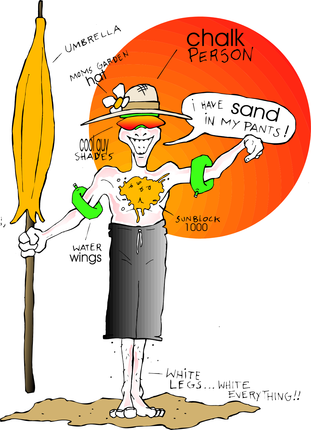 Cartoon Character Holding Banana Sign Clipart